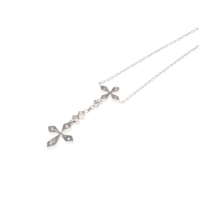 / K18WGダイヤネックレス 0.21ct//Aランク/75