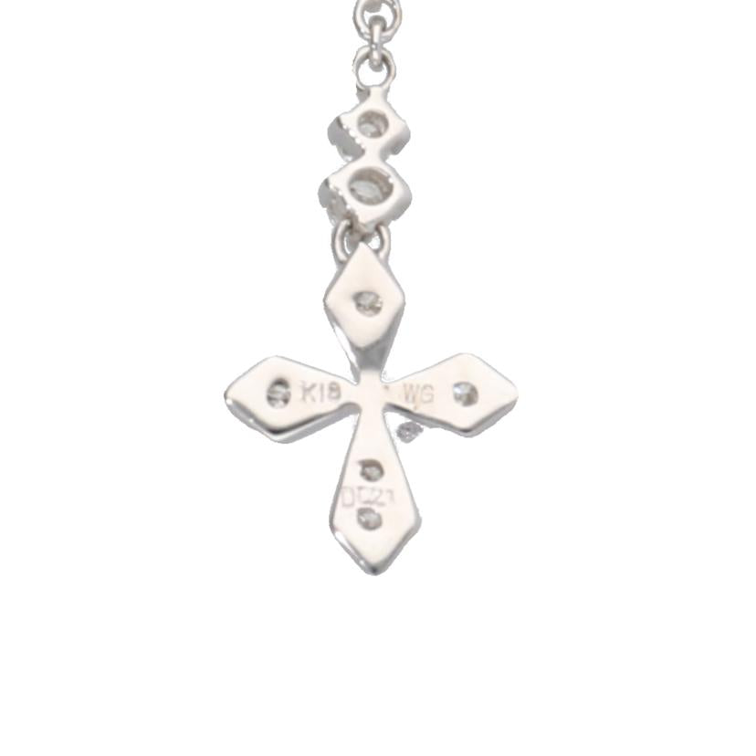/ K18WGダイヤネックレス 0.21ct//Aランク/75