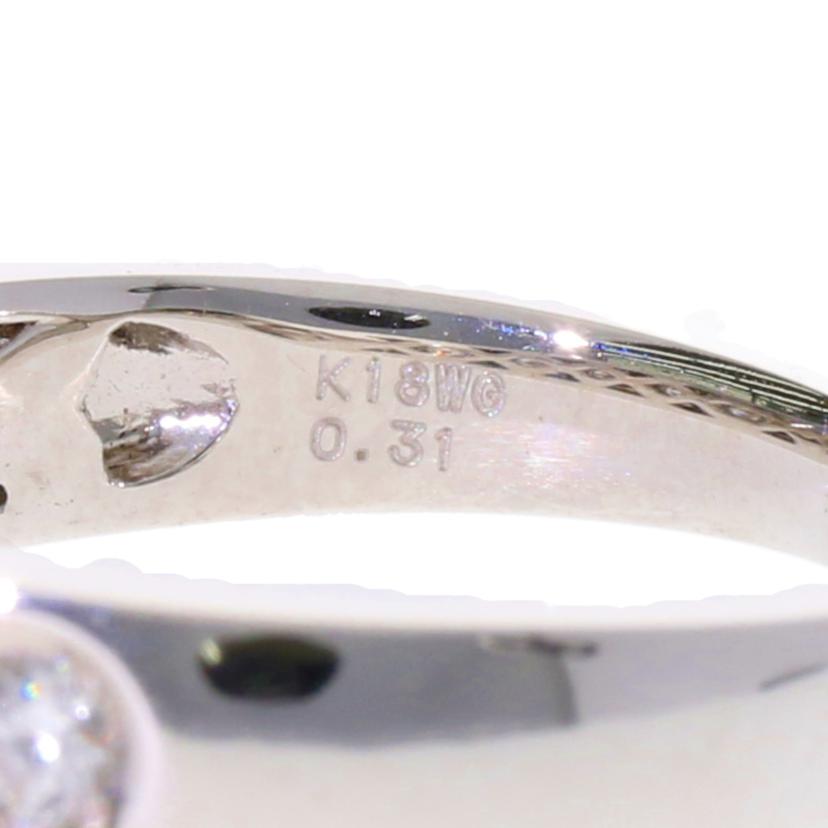 / K18WGダイヤリング0.31/#17//Aランク/75