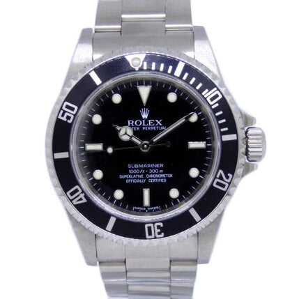 ROLEX ロレックス 黒サブ 腕時計 ステンレス 黒文字盤 メンズ 自動巻き/サブマリーナ・ノンデイト・ブラック/14060M//CK360238/Aランク/64