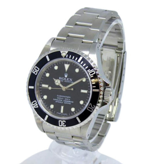 ROLEX ロレックス 黒サブ 腕時計 ステンレス 黒文字盤 メンズ 自動巻き/サブマリーナ・ノンデイト・ブラック/14060M//CK360238/Aランク/64