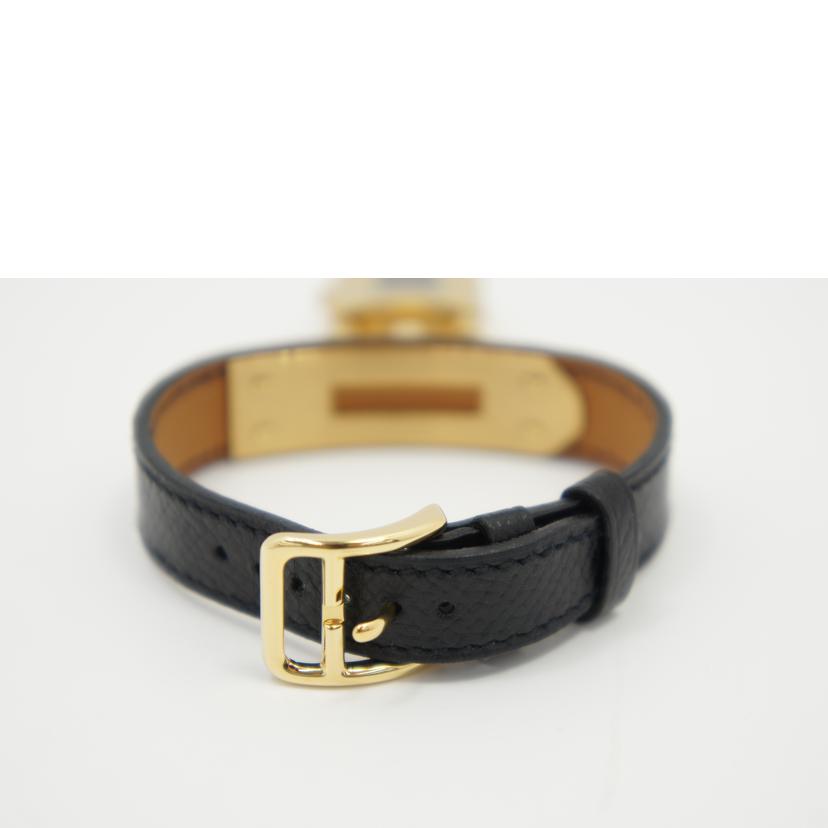 HERMES エルメス 腕時計 美品 1995年 ゴールドメッキ ブラック文字盤/ケリーウォッチ/レディース/クォーツ/KE1.201//728180/ABランク/75