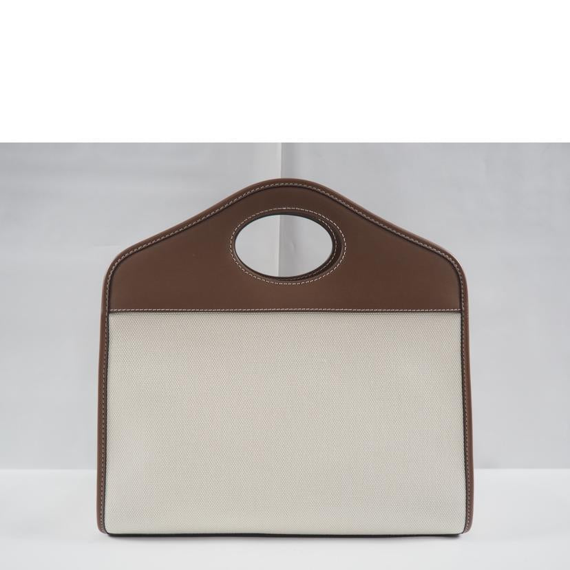 BURBERRY バーバリー/2way/ロゴポケット コットンレザー/白x茶/8036784//SAランク/79
