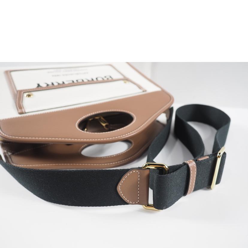 BURBERRY バーバリー/2way/ロゴポケット コットンレザー/白x茶/8036784//SAランク/79