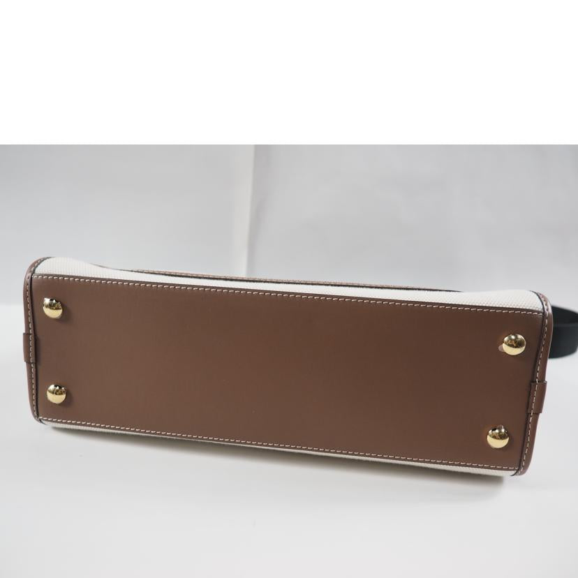 BURBERRY バーバリー/2way/ロゴポケット コットンレザー/白x茶/8036784//SAランク/79