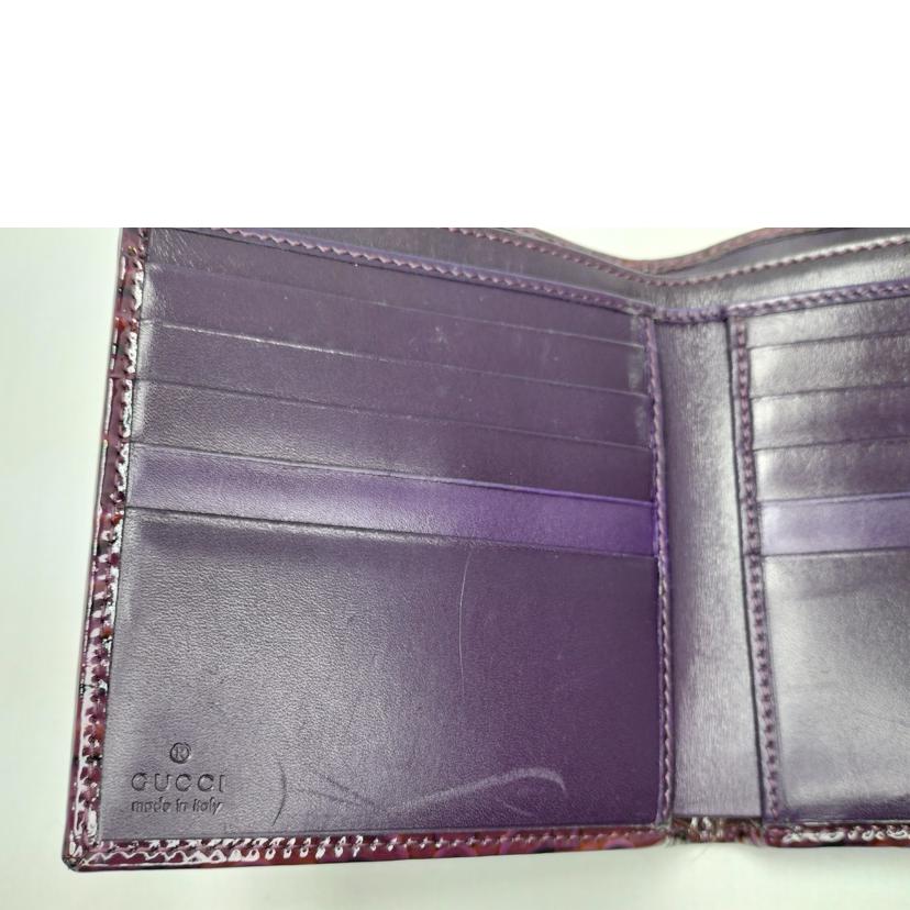 GUCCI グッチ/Wホック ジャッキー金具 パープル/ゴールド/141435//Bランク/52