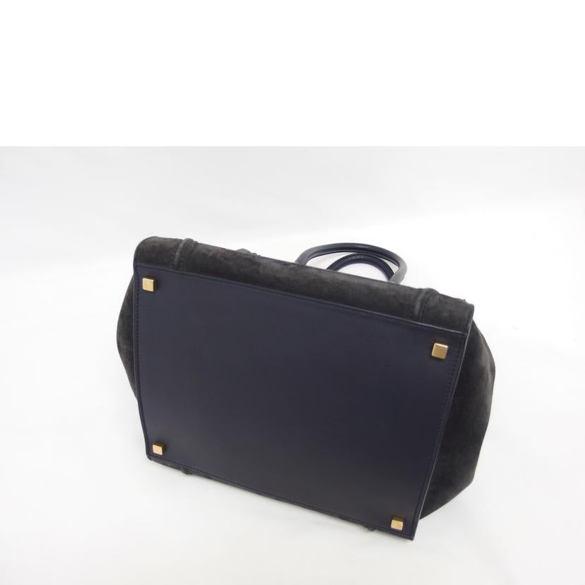 CELINE セリーヌ トートバッグ ダークグレー×ネイビー/ラゲージファントム/スエードレザー/ハンドバッグ//S・C******/Bランク/04