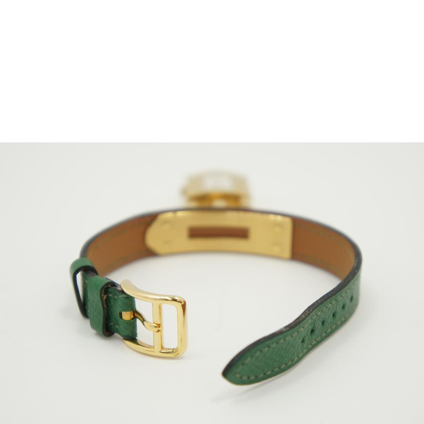 HERMES エルメス 腕時計 美品 1995年 ゴールドメッキ ホワイト文字盤/ケリーウォッチ/レディース/クォーツ/KE1.201//969706/Aランク/75