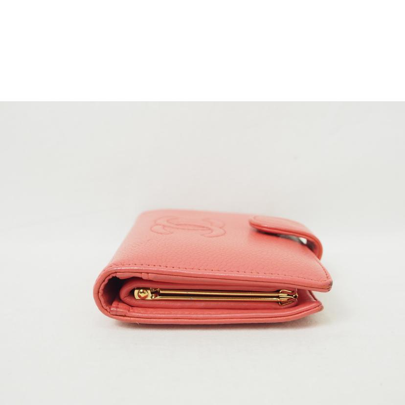 CHANEL/ココマークがま口財布/キャビアスキン//8150512/Bランク/78