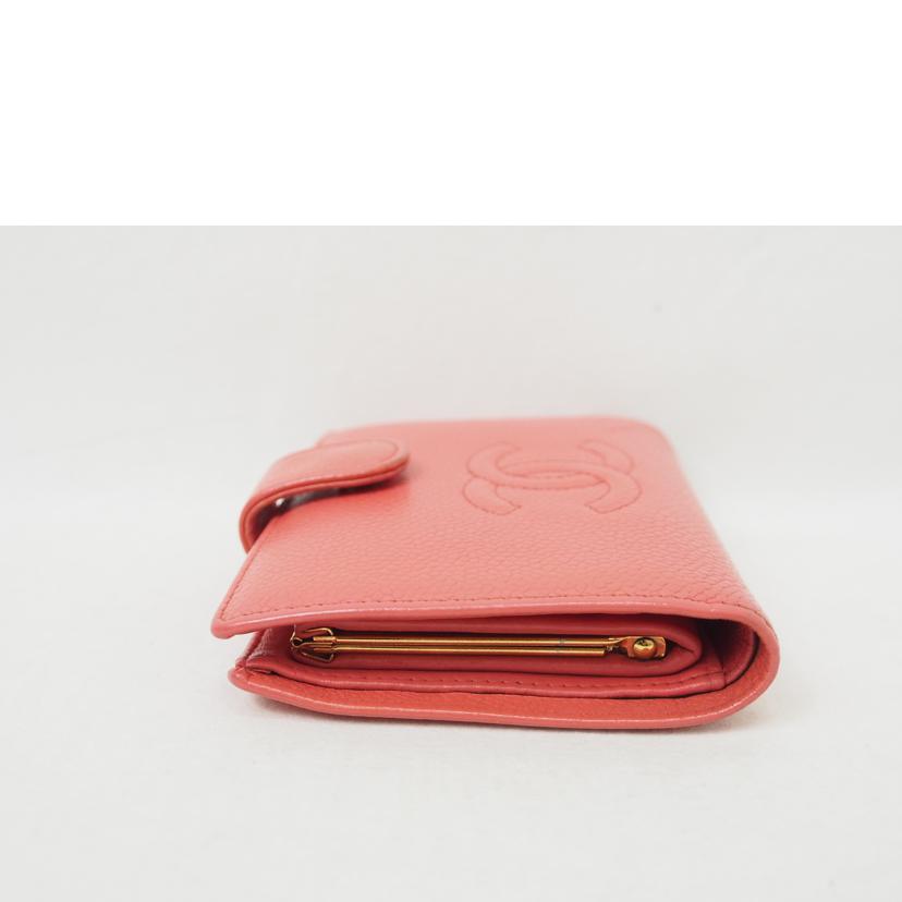 CHANEL/ココマークがま口財布/キャビアスキン//8150512/Bランク/78