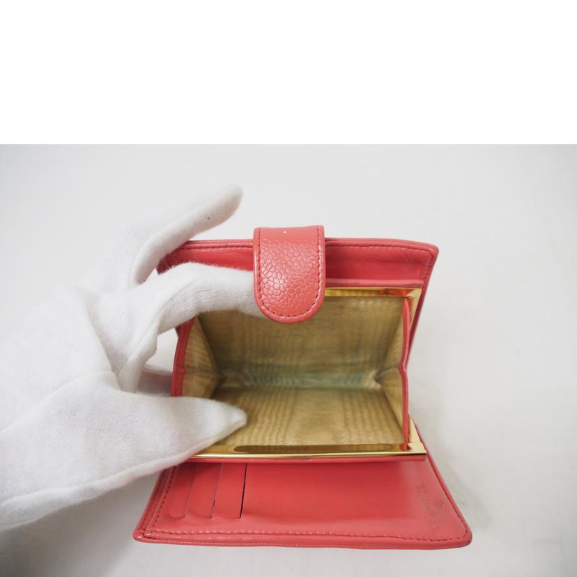 CHANEL/ココマークがま口財布/キャビアスキン//8150512/Bランク/78