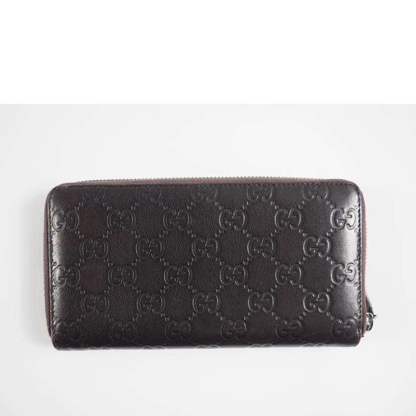 GUCCI グッチ/ レザー/ラウンドファスナー長財布/茶/307932//0959/Bランク/79