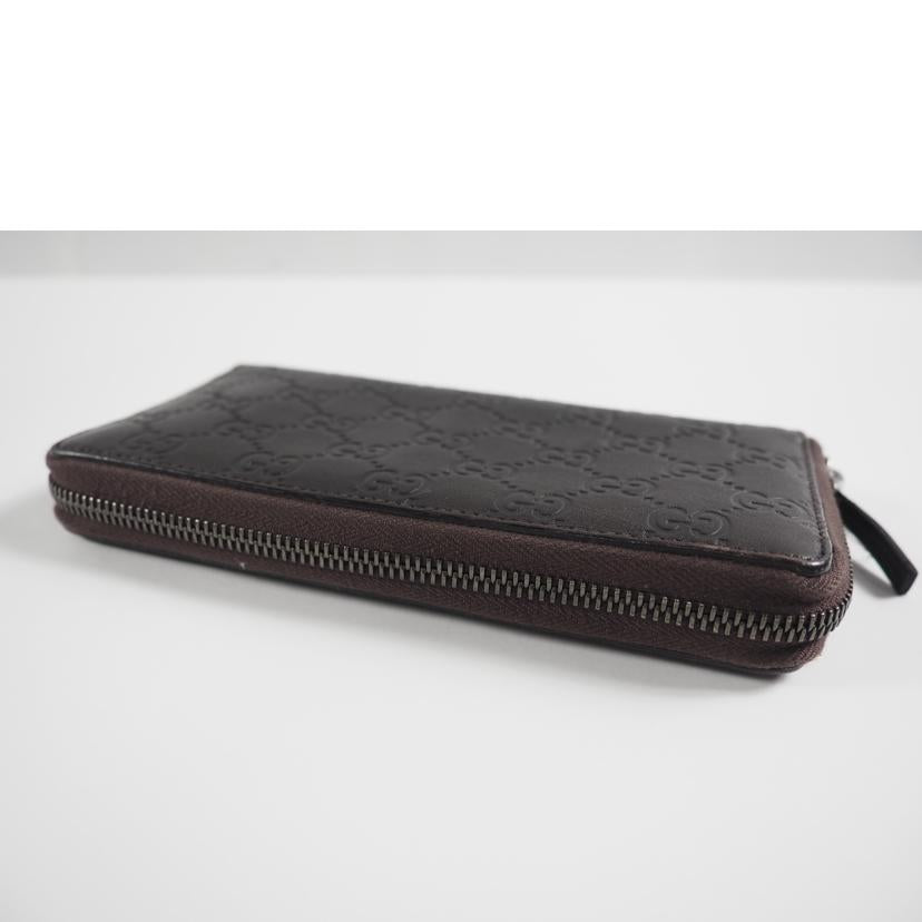 GUCCI グッチ/ レザー/ラウンドファスナー長財布/茶/307932//0959/Bランク/79
