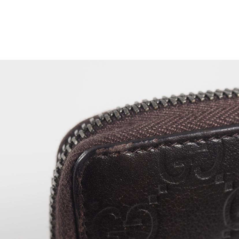 GUCCI グッチ/ レザー/ラウンドファスナー長財布/茶/307932//0959/Bランク/79