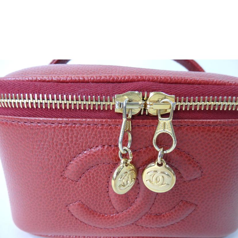 CHANEL シャネル/ココマークバニティ/キャビアスキン/赤//4641393/ABランク/84