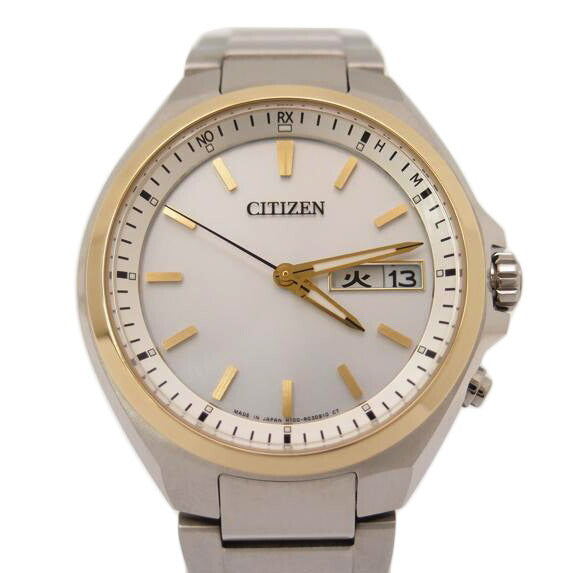 【美品】CITIZEN シチズン エコドライブ メンズ 腕時計 ホワイトベース
