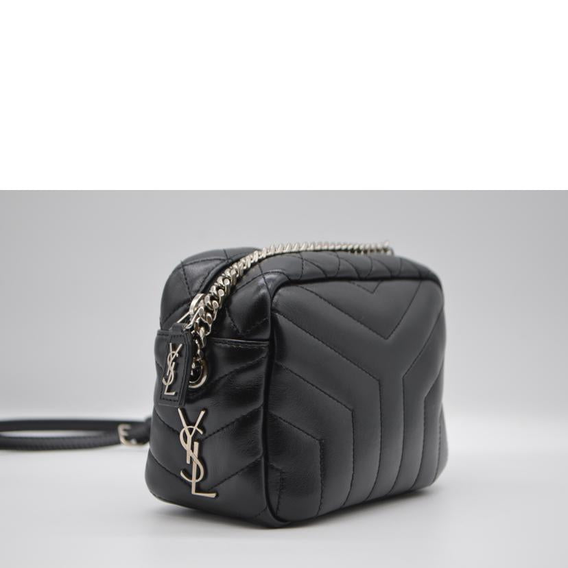 SAINT LAURENT サンローラン/ルルボーリングミニチェーンレザーショルダー/ノワール/457588//111*/Aランク/89