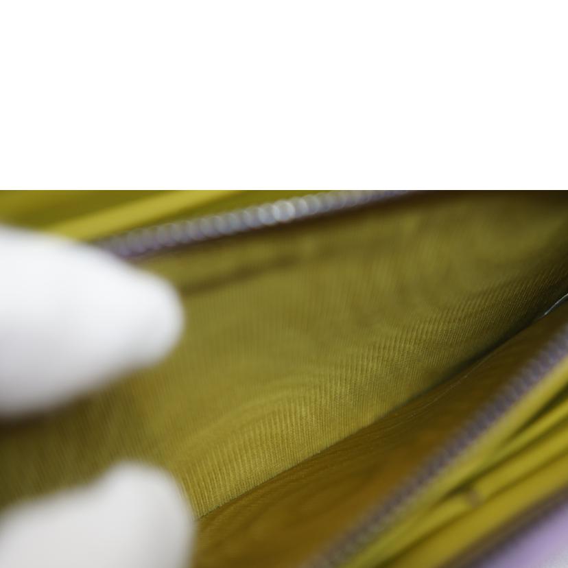 BOTTEGA VENETA ボッテガヴェネタ/イントレチャートラウンドファスナーパープル//SAランク/92