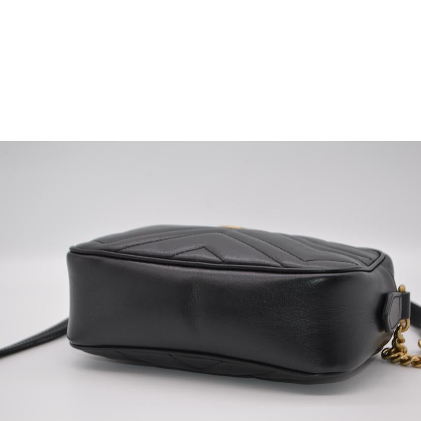 GUCCI グッチ/GGマーモントミニチェーンレザーショルダー/448065//493***/Aランク/89