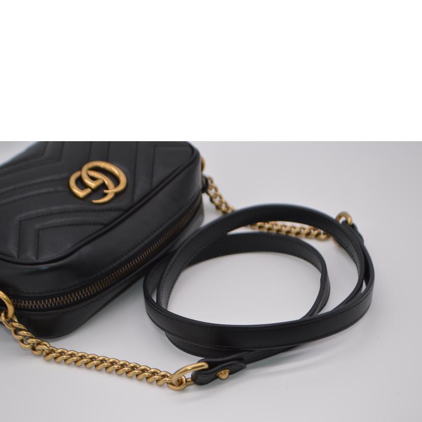 GUCCI グッチ/GGマーモントミニチェーンレザーショルダー/448065//493***/Aランク/89