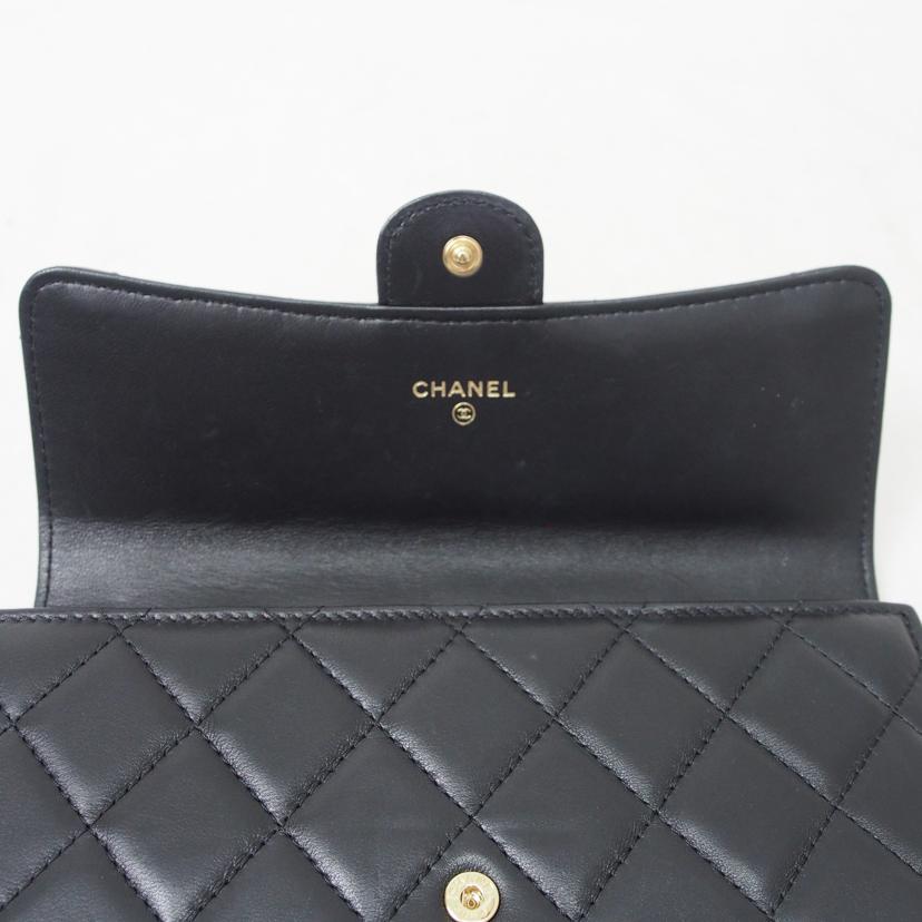 CHANEL/クラッシックロングフラップウォレット/ラムスキン/AP0241//22601025/Bランク/78