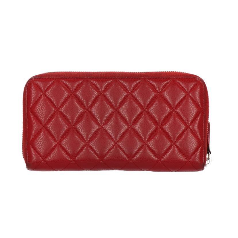 CHANEL シャネル/マトラッセキャビアスキンラウンドファスナー財布/A50097//16788616/Bランク/75