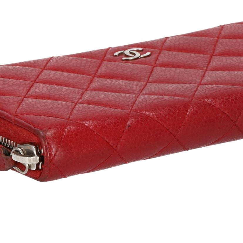 CHANEL シャネル/マトラッセキャビアスキンラウンドファスナー財布/A50097//16788616/Bランク/75