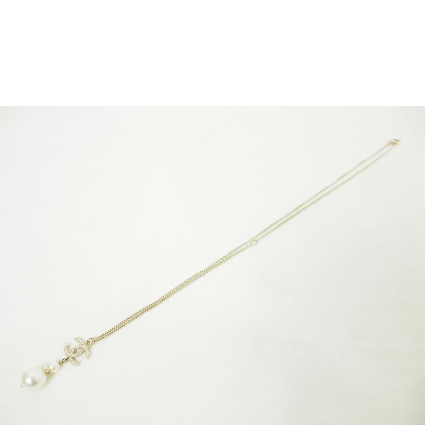 CHANEL/ココマークラインストーンパールネックレス//ABランク/78