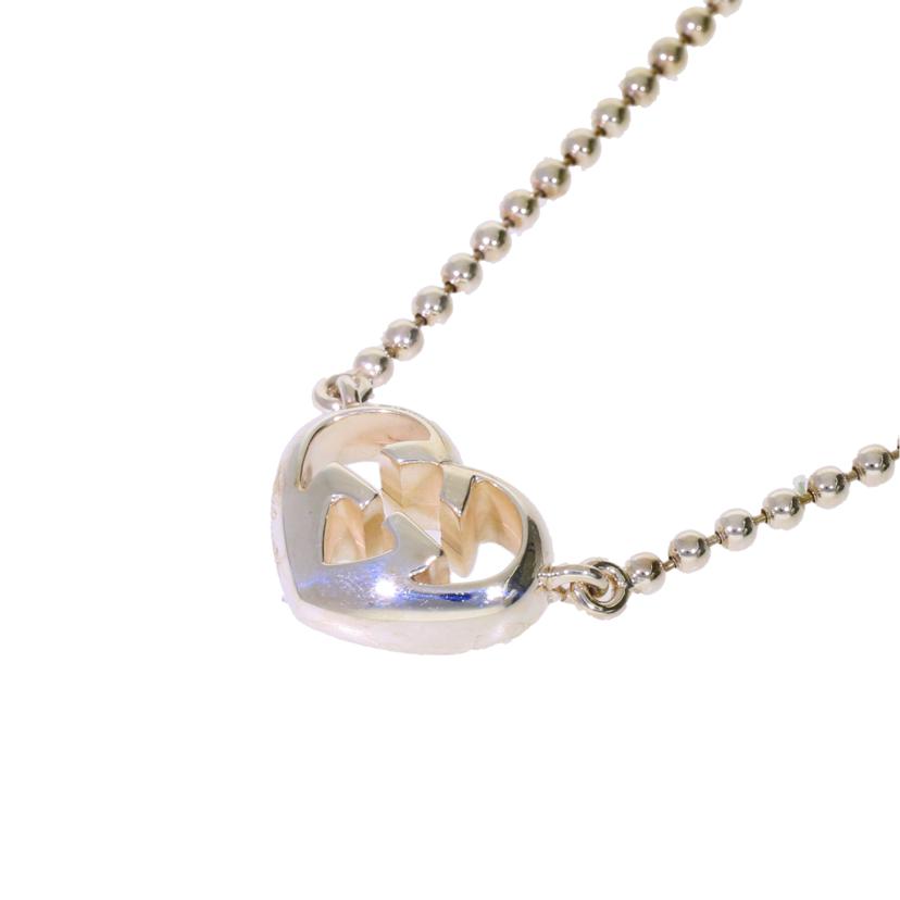 GUCCI グッチ/SV925インターロッキングGハートネックレス//ABランク/75