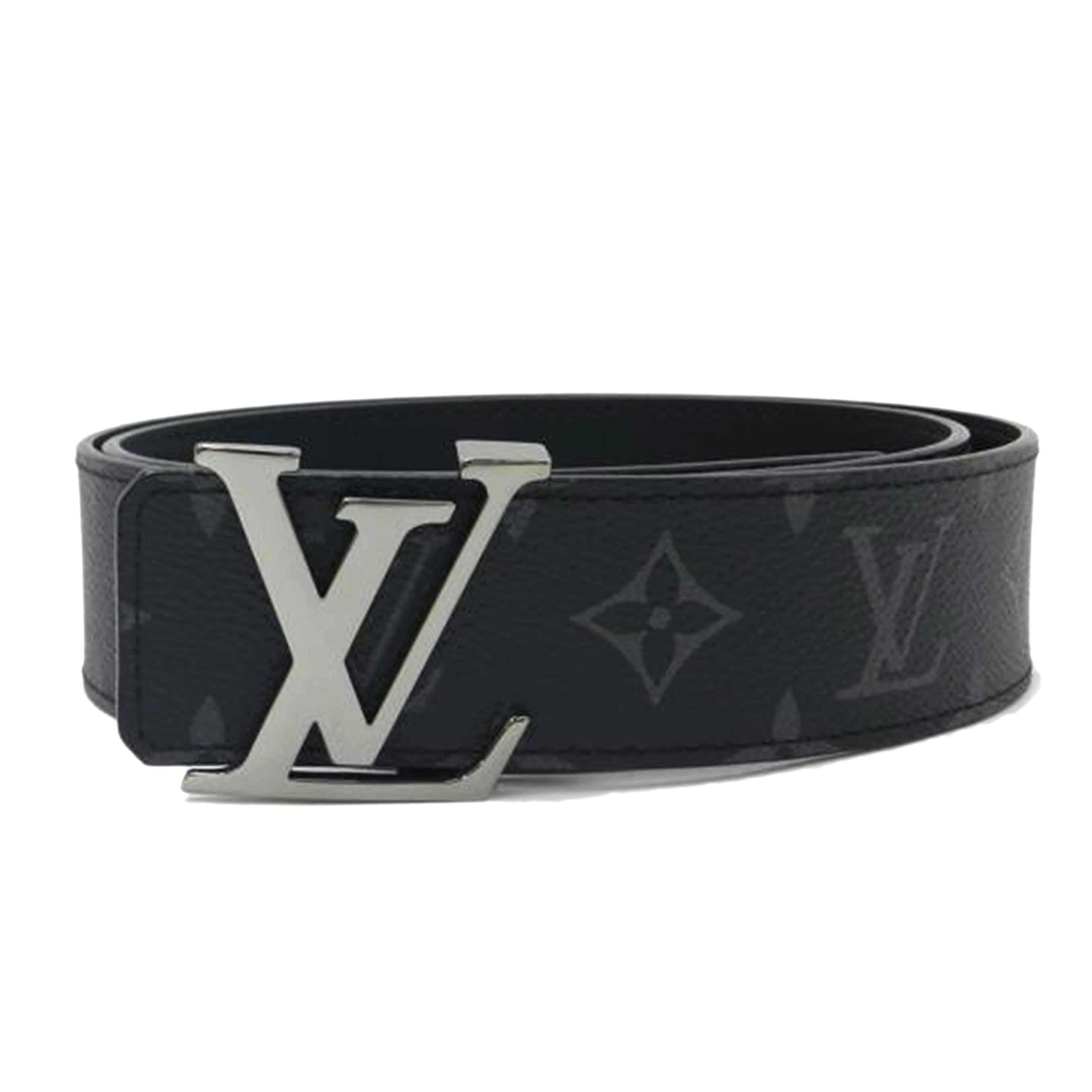 LOUIS VUITTON ルイヴィトン ベルト 40MM 黒 リバーシブル/サンチュールLVイニシャル/モノグラムエクリプス/W85㎝/M9043//AC2137/SAランク/69