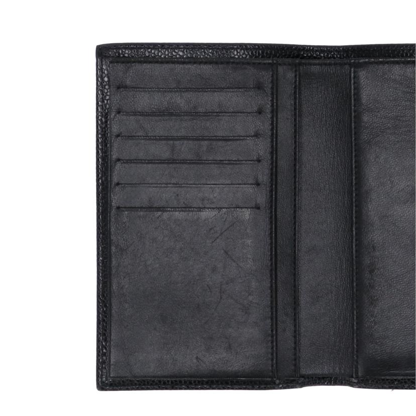 CHANEL シャネル 財布 小物 レザー レディース ブラック/キャビアスキン三つ折り財布//Bランク/75