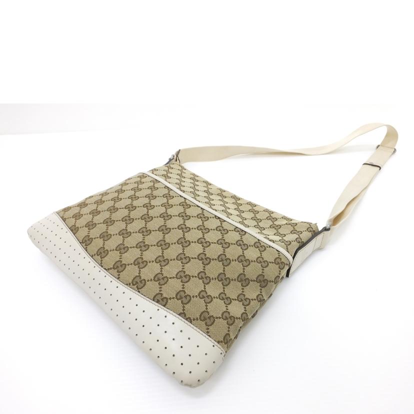 GUCCI グッチ/GGキャンバス×パンチングレザーショルダーバッグ/145857//2123/Bランク/88