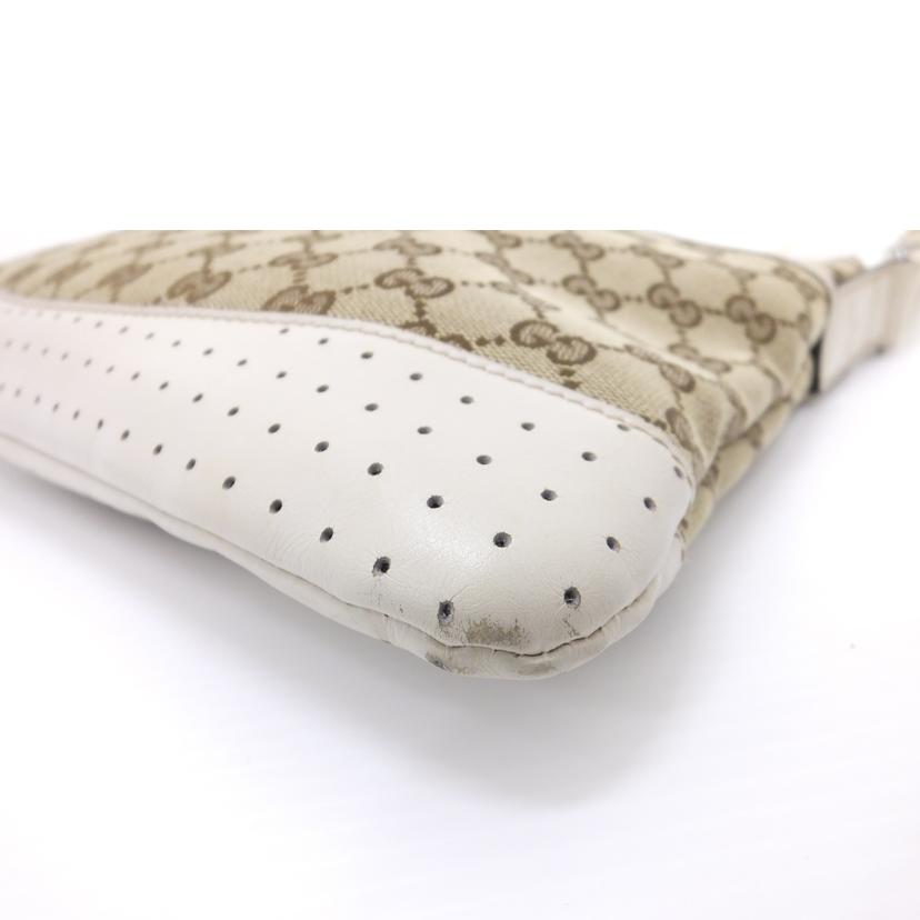 GUCCI グッチ/GGキャンバス×パンチングレザーショルダーバッグ/145857//2123/Bランク/88