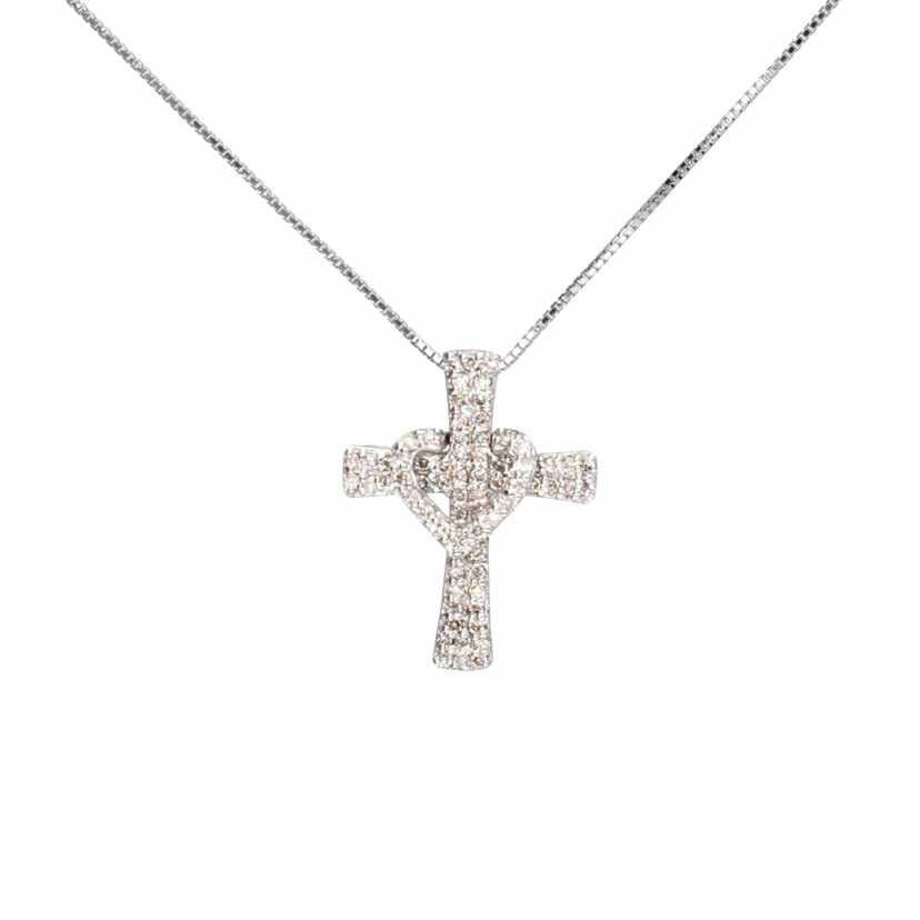 K18WG/K18WGダイヤネックレス0.48/0.13/5.6//0.48/0.13/Aランク/75