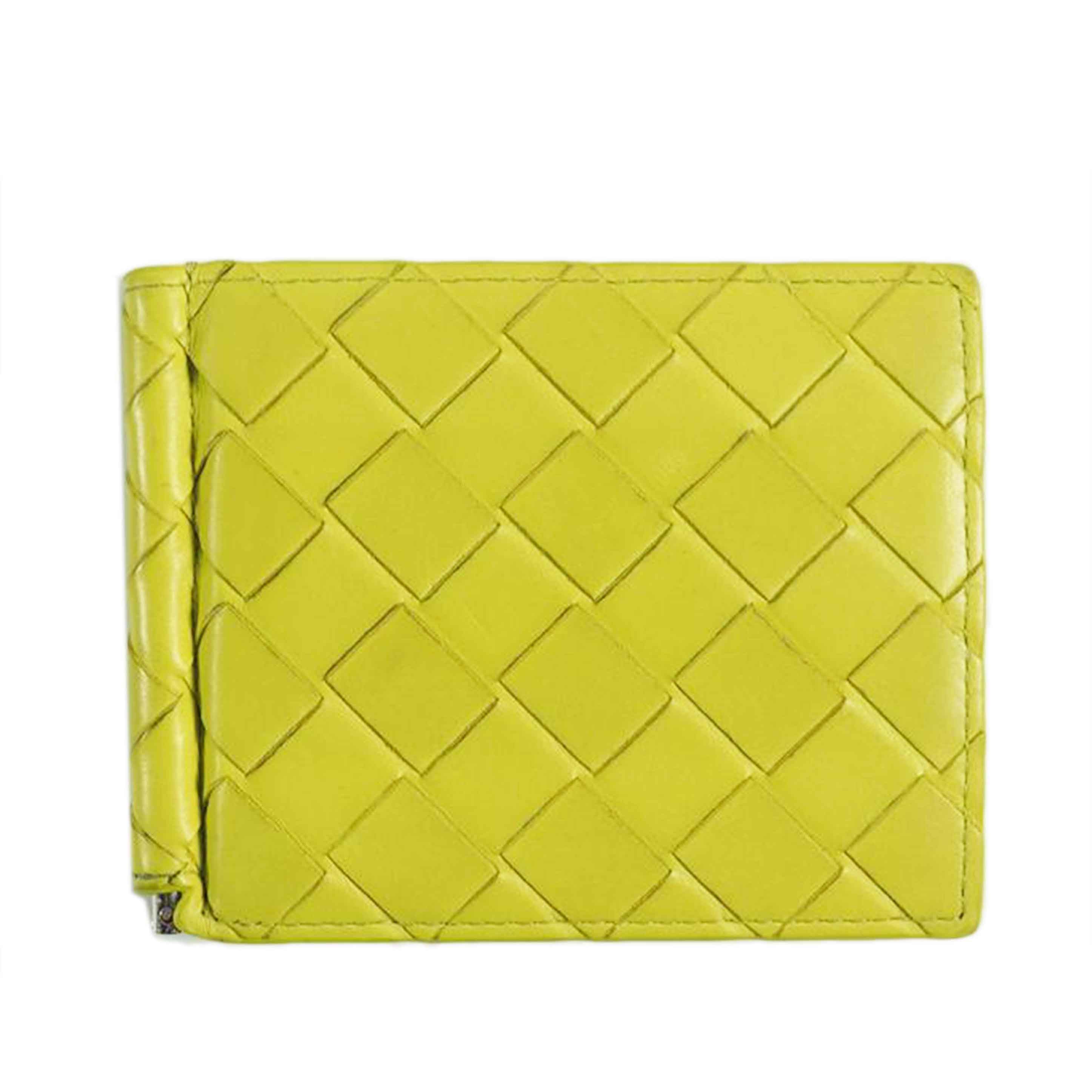 BOTTEGA VENETA ボッテガヴェネタ/イントレチャート スリム カードケース 二つ折り 札入れ マネークリップ/390877VB0T3//Bランク/79