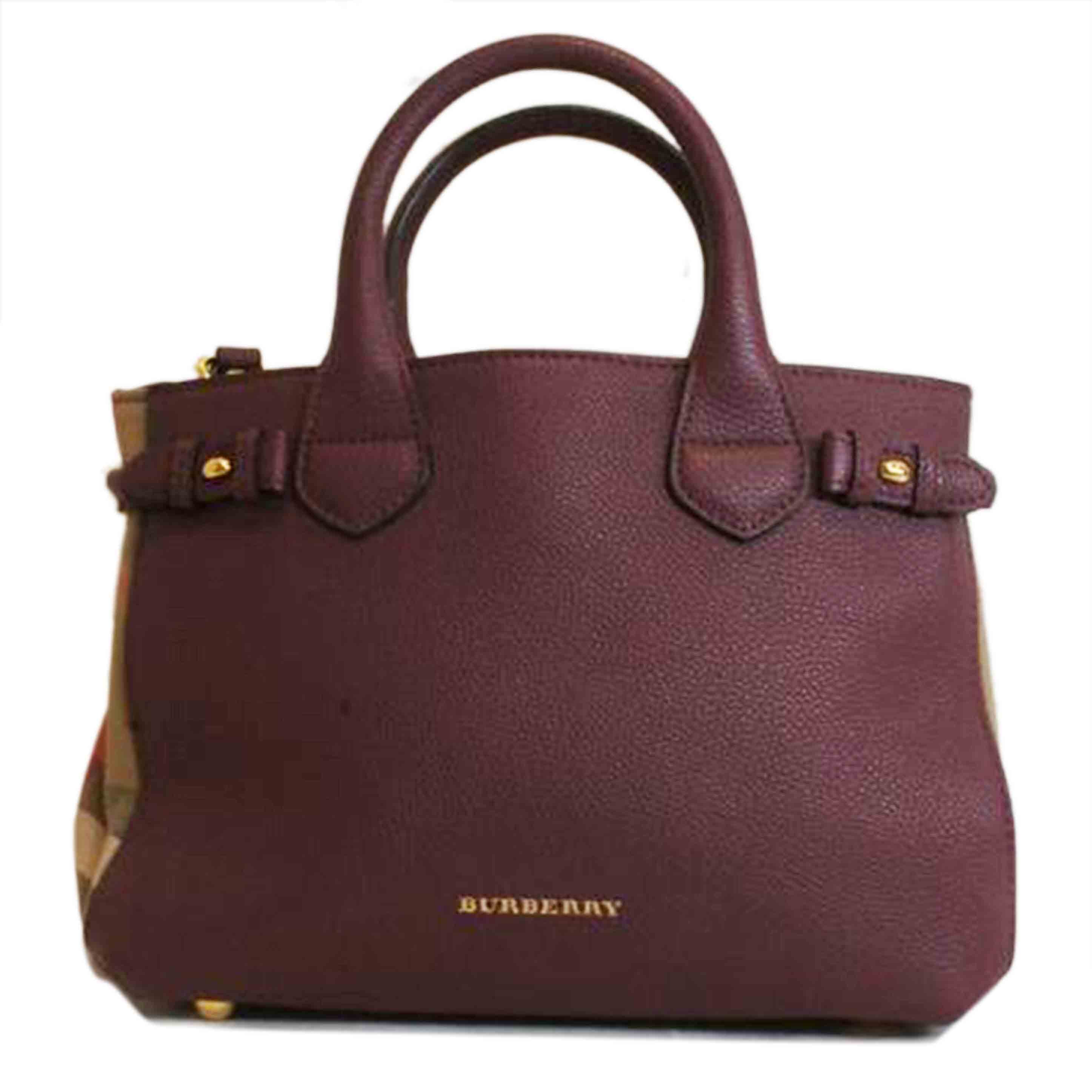 BURBERRY バーバリー/ハウスチェックペブルグレインスモールバナー2Wayトート//ITC*******/Aランク/92