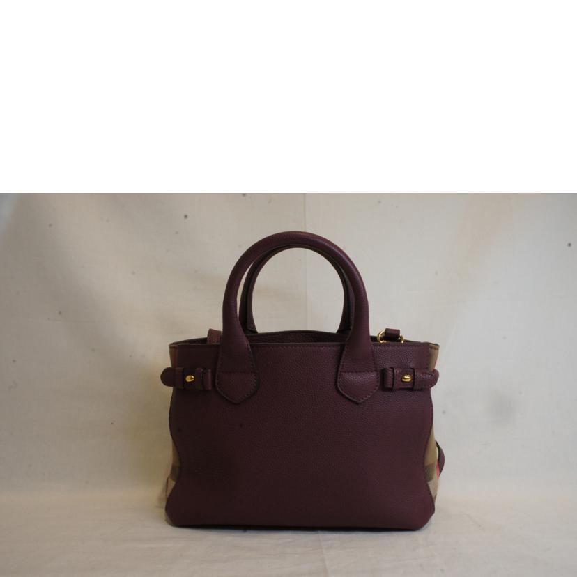 BURBERRY バーバリー/ハウスチェックペブルグレインスモールバナー2Wayトート//ITC*******/Aランク/92