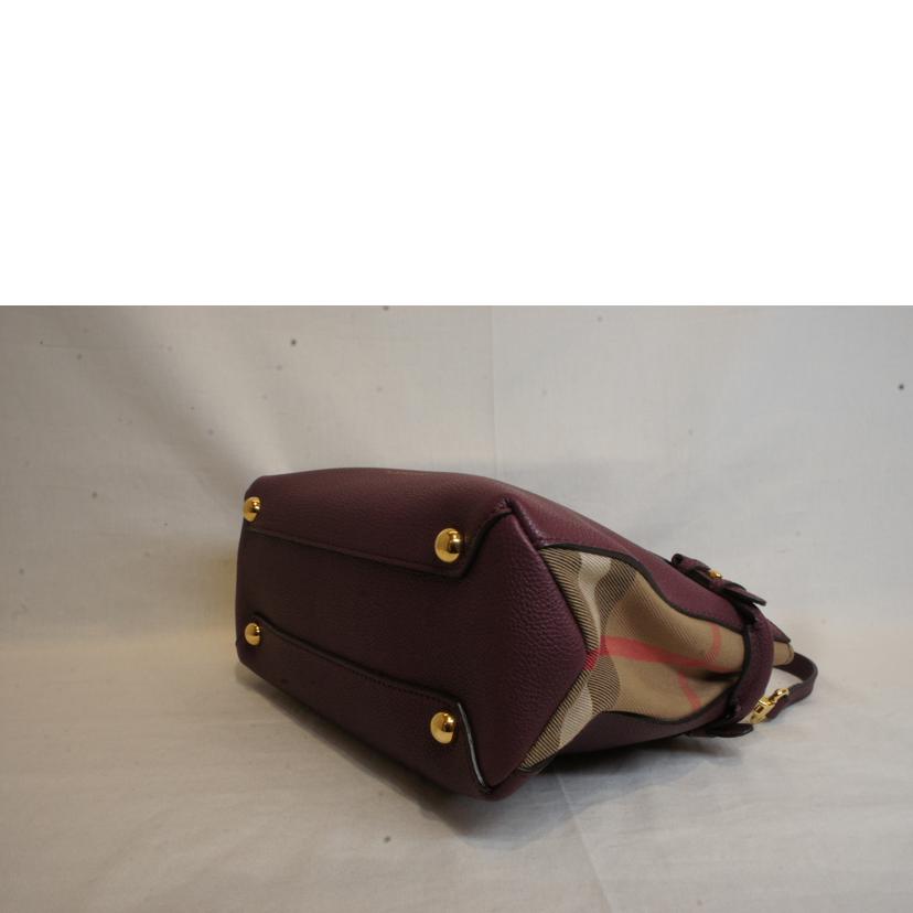 BURBERRY バーバリー/ハウスチェックペブルグレインスモールバナー2Wayトート//ITC*******/Aランク/92