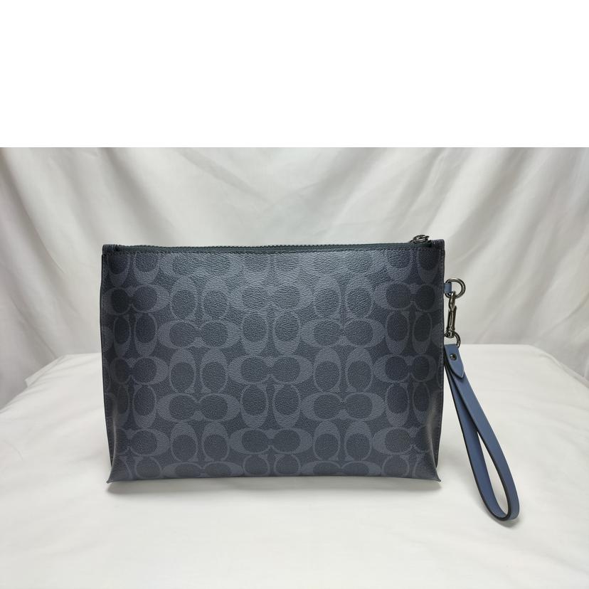 COACH コーチ/ブルーシグネチャー クラッチバッグ/C3199//Aランク/52