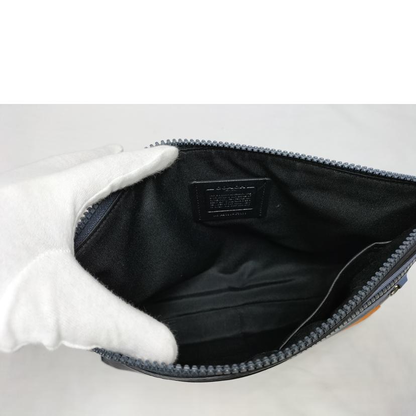 COACH コーチ/ブルーシグネチャー クラッチバッグ/C3199//Aランク/52