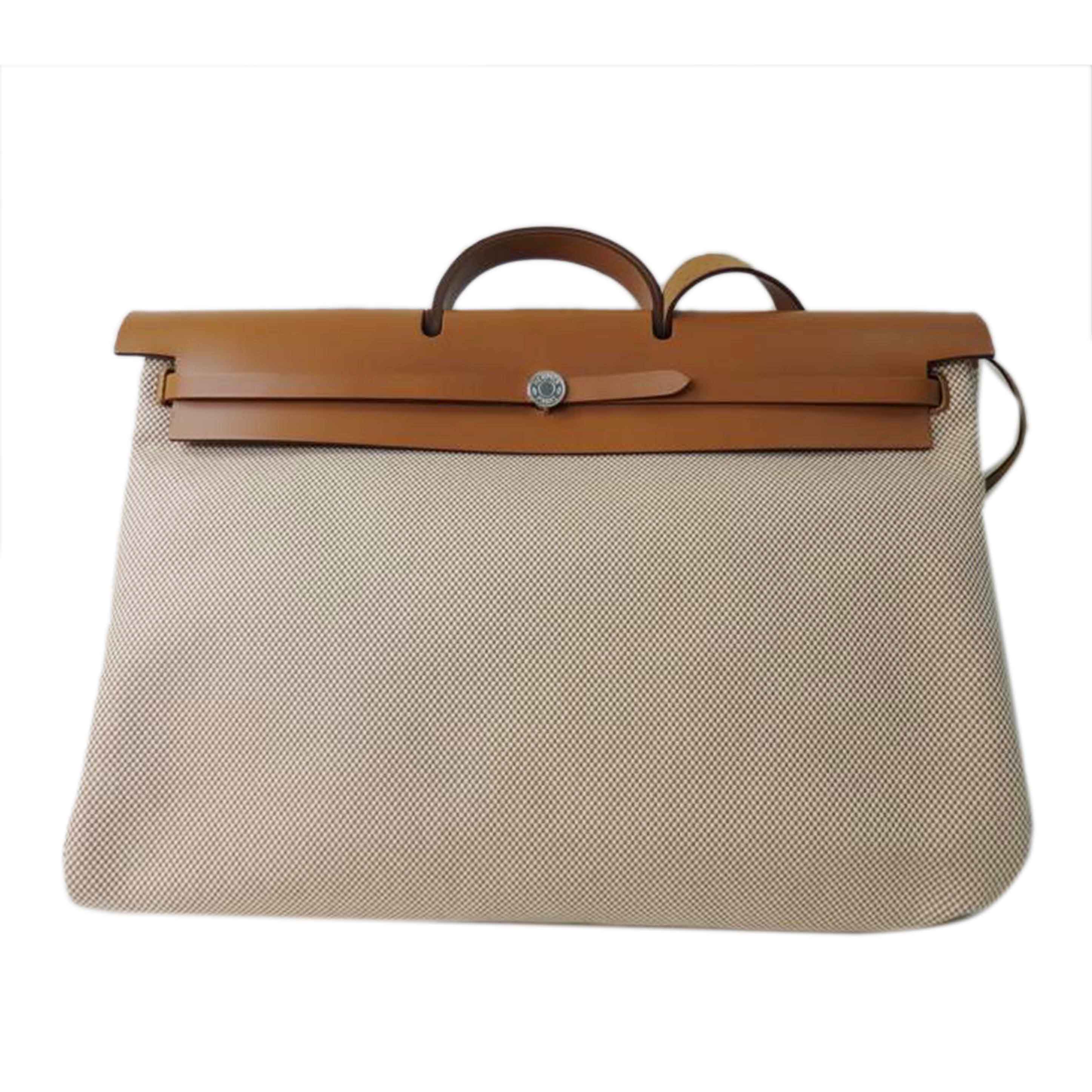 HERMES エルメス/エールバッグジップルトゥルネキャビン50/シルバー金具/ナチュラル//D刻印/Aランク/84