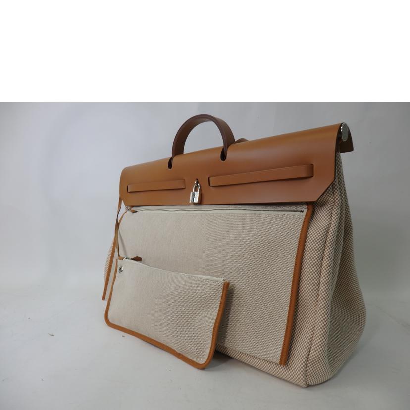 HERMES エルメス/エールバッグジップルトゥルネキャビン50/シルバー金具/ナチュラル//D刻印/Aランク/84