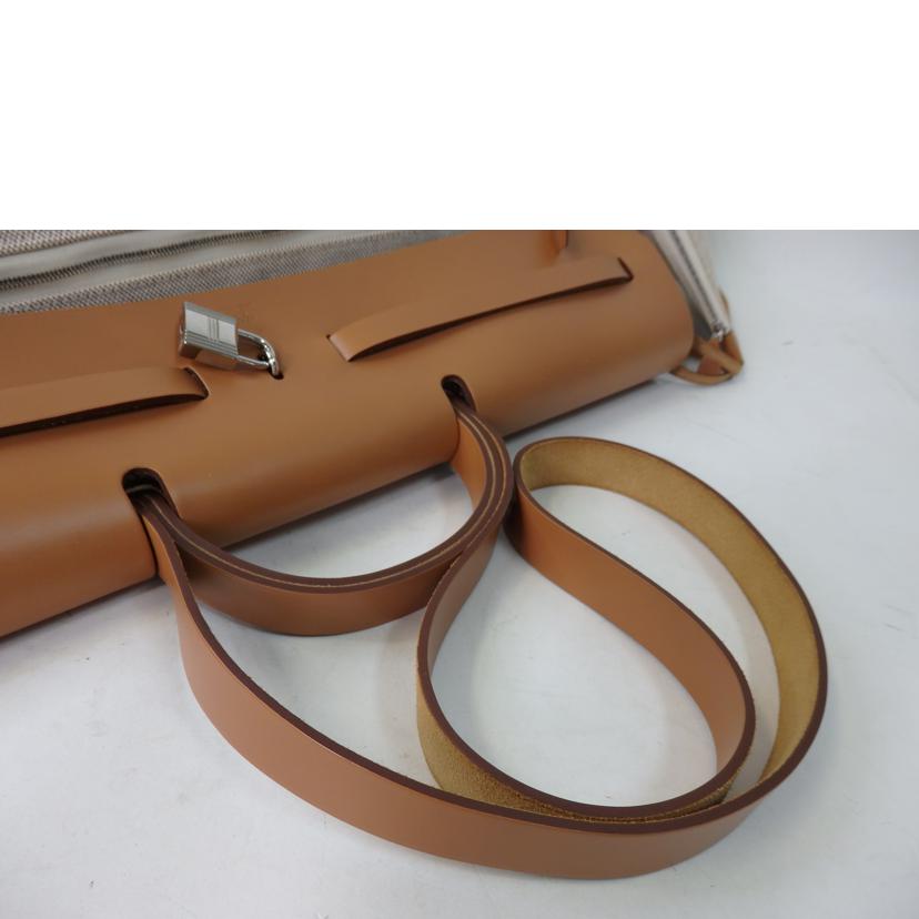 HERMES エルメス/エールバッグジップルトゥルネキャビン50/シルバー金具/ナチュラル//D刻印/Aランク/84