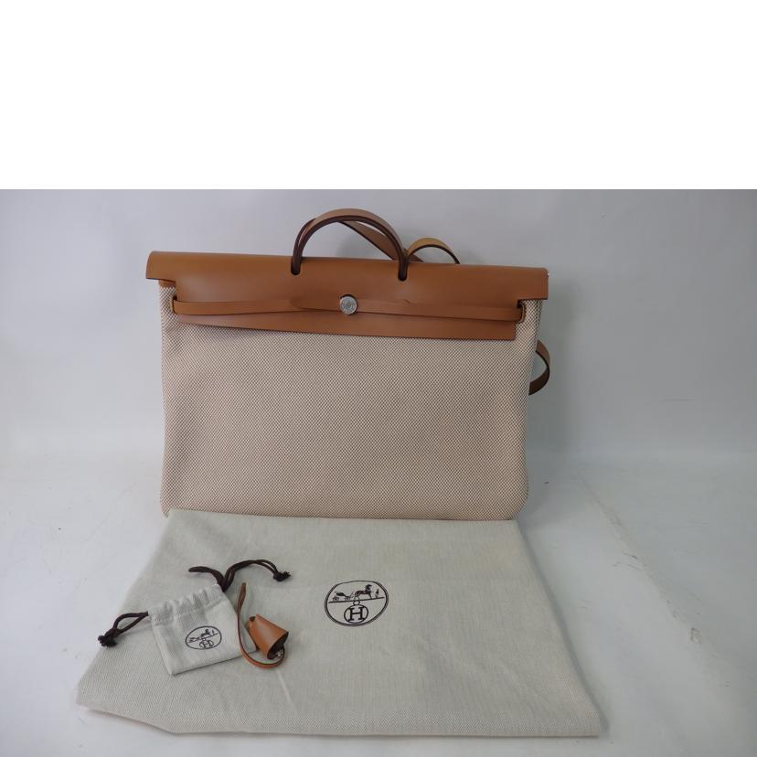 HERMES エルメス/エールバッグジップルトゥルネキャビン50/シルバー金具/ナチュラル//D刻印/Aランク/84