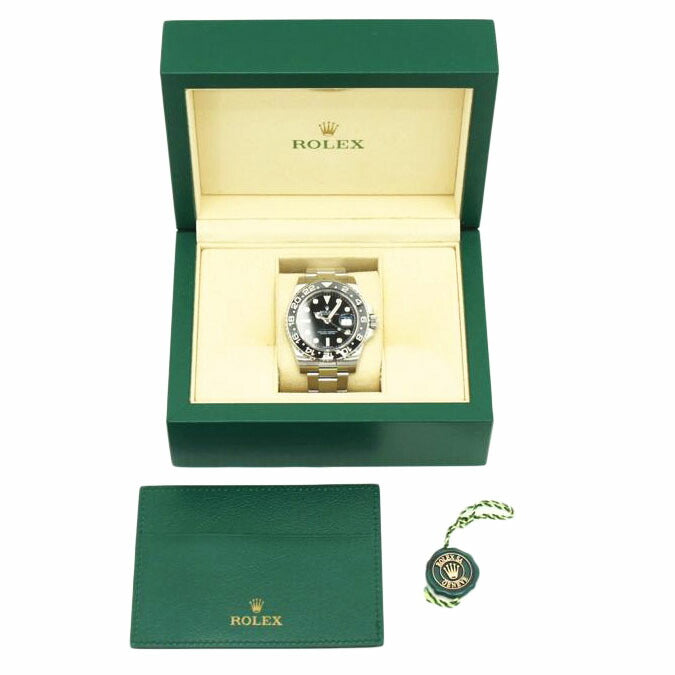 ROLEX ロレックス ランダムルーレット ブラックベゼル オイスターブレス ステンレス 自動巻き メンズ/GMTマスターII・ブラック/ランダム番/116710LN//7508E2V6/Aランク/75