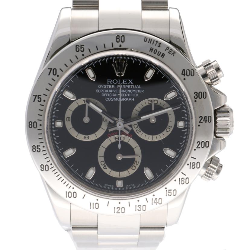 ROLEX ロレックス 2007年頃製造 ステンレス 自動巻き クロノグラフ ブラック メンズ/コスモグラフ・デイトナ/ブラック/M番/116520//M039734(2007)/SAランク/75