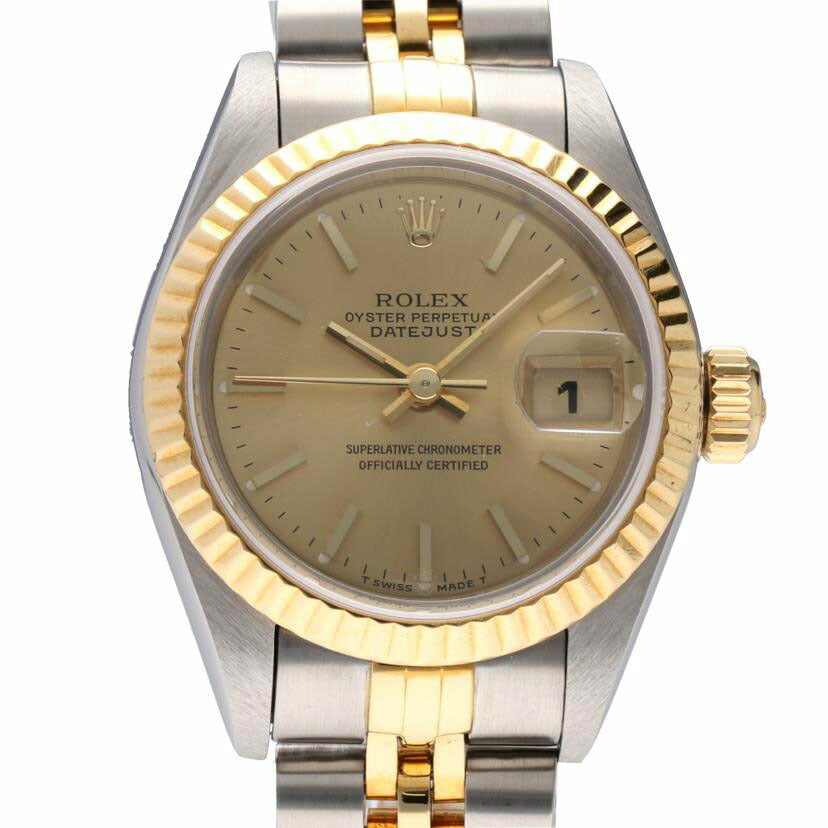 ROLEX ロレックス 1993年頃製造 自動巻き コンビ/デイトジャスト・レディース/SS×YG/S番/69173//S795558(1993)/ABランク/75