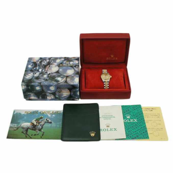 ROLEX ロレックス 1993年頃製造 自動巻き コンビ/デイトジャスト・レディース/SS×YG/S番/69173//S795558(1993)/ABランク/75