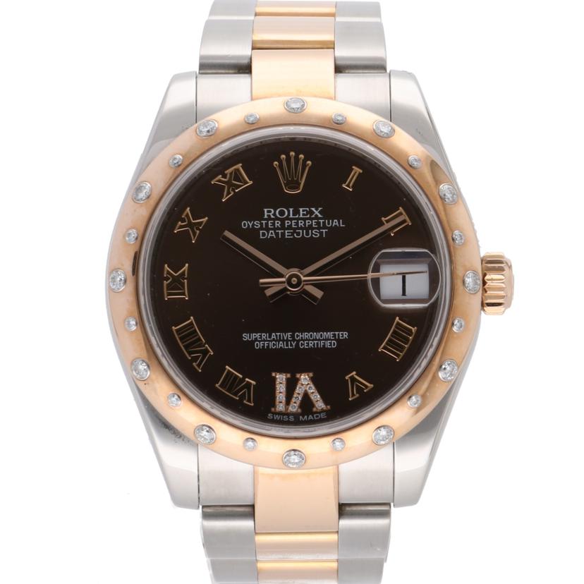ROLEX ロレックス 2010年頃製造 ルーレット ピンクゴールド ダイヤモンド チョコレートダイアル/デイトジャスト・ボーイズ/SS×PG/G番/178341//G837081(2010)/Aランク/75