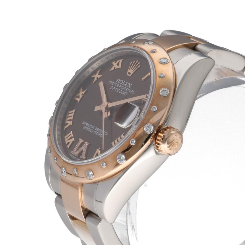 ROLEX ロレックス 2010年頃製造 ルーレット ピンクゴールド ダイヤモンド チョコレートダイアル/デイトジャスト・ボーイズ/SS×PG/G番/178341//G837081(2010)/Aランク/75